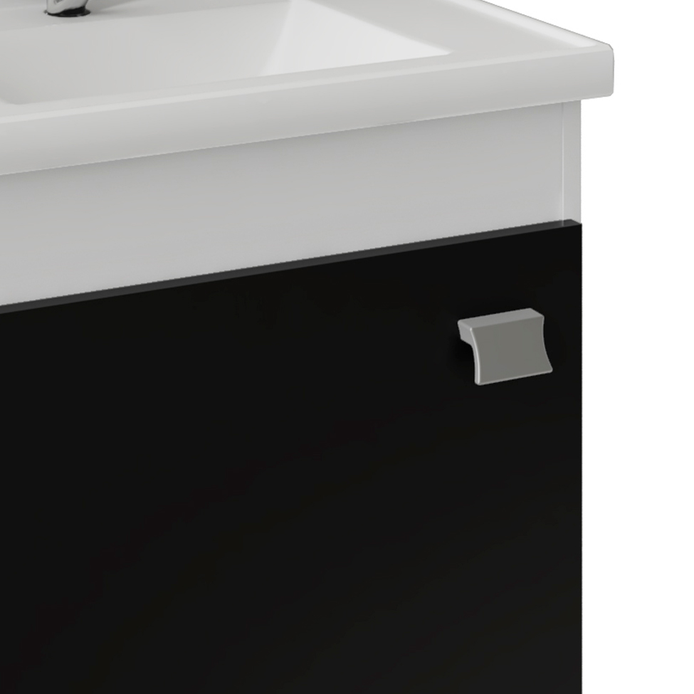 Conjunto de Banheiro Iris Branco e Preto