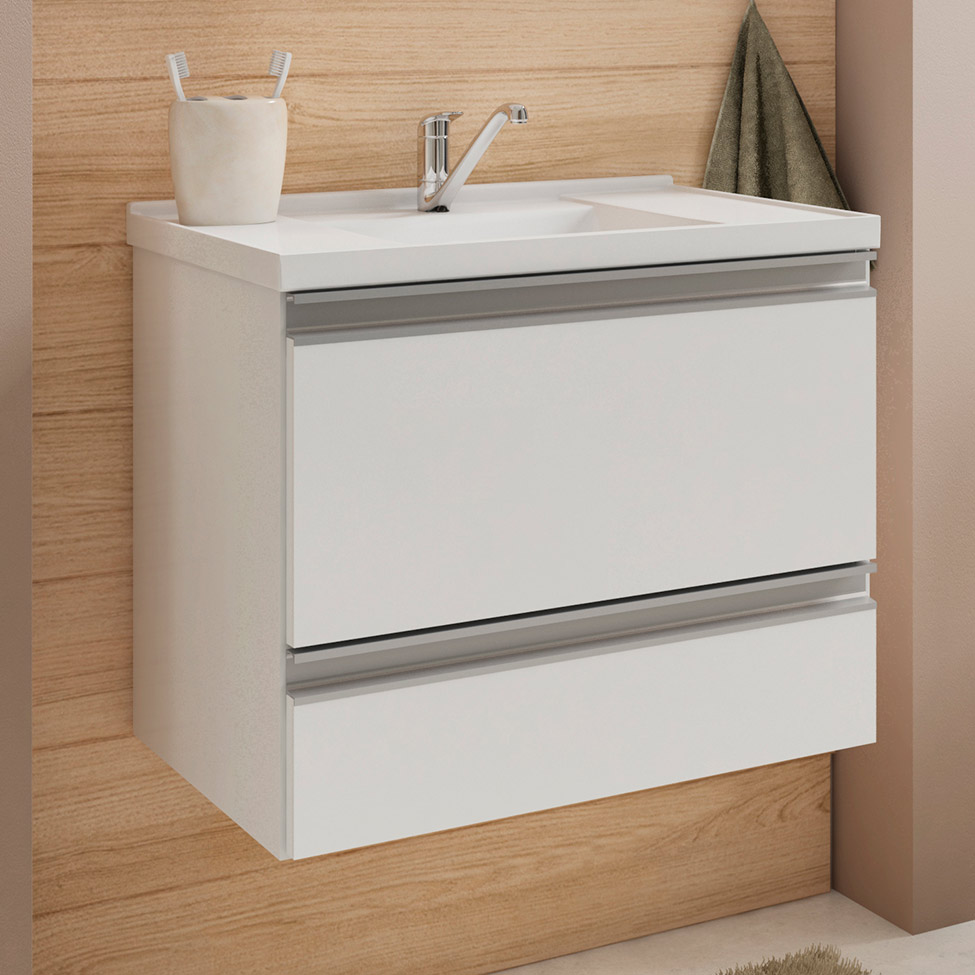 Gabinete de Banheiro Messina 1 PT 1 GV Branco