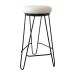 Banqueta Média para Cozinha Bar Balcão Bistrô Mesa Hairpin OffWhite