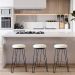 Banqueta Média para Cozinha Bar Balcão Bistrô Mesa Hairpin OffWhite