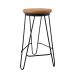 Banqueta Média para Cozinha Bar Balcão Bistrô Mesa Hairpin Pinus Carvalho