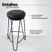 Banqueta Média para Cozinha Bar Balcão Bistrô Mesa Hairpin Preto