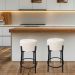 Banqueta para Cozinha Bar Balcão Bistrô Bancada Dre Média Off White