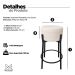 Banqueta para Cozinha Bar Balcão Bistrô Bancada Dre Média Off White