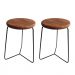 Kit 2 Banqueta Banco Aço Baixa Cozinha Bar Balcão 45cm Altura