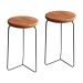 Kit 2 Banqueta Banco Aço Média Cozinha Bar Balcão 60cm Altura