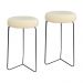Kit 2 Banqueta Banco Aço Média Cozinha Bar Balcão 60cm Bege