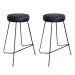 Kit 2 Banqueta Banco Aço Média Cozinha Bar Balcão 61cm Preta