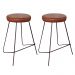 Kit 2 Banqueta Banco Aço Média Cozinha Bar Balcão 63cm Whisk