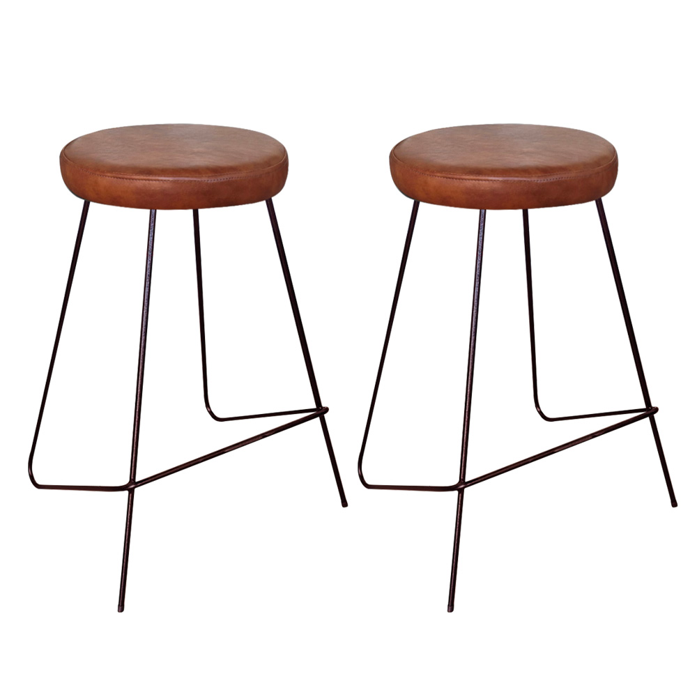 Kit 2 Banqueta Banco Aço Média Cozinha Bar Balcão 63cm Whisk