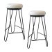 Kit 2 Banquetas Média para Cozinha Bar Balcão Bistrô Hairpin OffWhite
