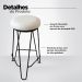 Kit 2 Banquetas Média para Cozinha Bar Balcão Bistrô Hairpin OffWhite