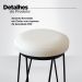 Kit 2 Banquetas Média para Cozinha Bar Balcão Bistrô Hairpin OffWhite