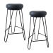 Kit 2 Banquetas Média para Cozinha Bar Balcão Bistrô Hairpin Preto