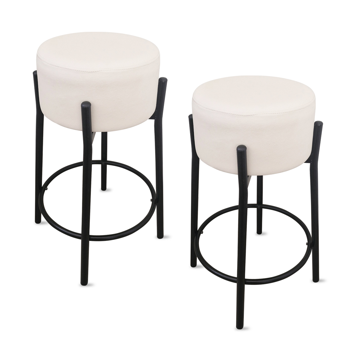 Kit 2 Banquetas para Cozinha Balcão Bistrô Bancada Dre Média Off White