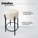 Kit 2 Banquetas para Cozinha Balcão Bistrô Bancada Dre Média Off White
