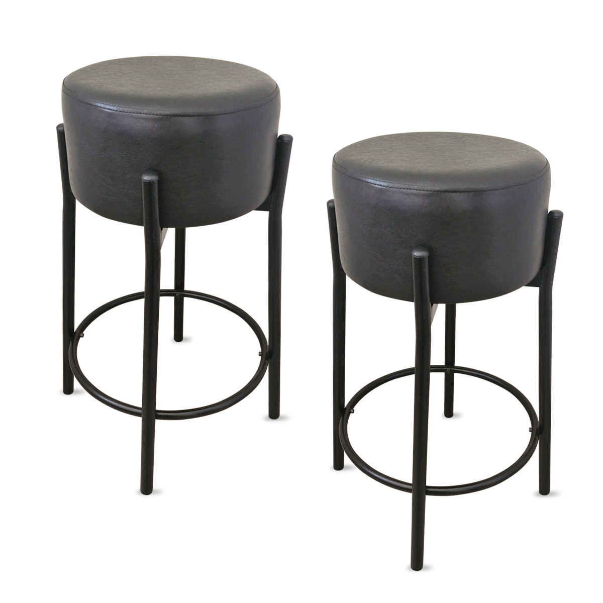 Kit 2 Banquetas para Cozinha Balcão Bistrô Bancada Dre Média Preta