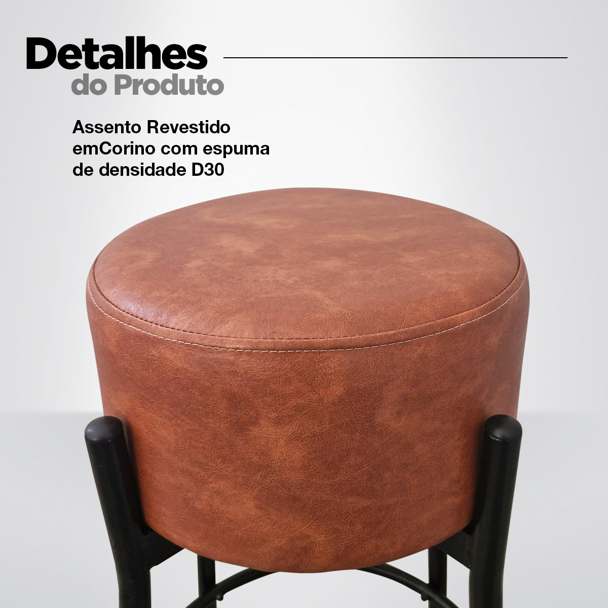 Kit 2 Banquetas para Cozinha Balcão Bistrô Bancada Dre Média Whisk