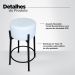 Kit 2 Banquetas para Cozinha Bar Balcão Bistrô Bancada Bouclê Média Branca