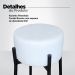 Kit 2 Banquetas para Cozinha Bar Balcão Bistrô Bancada Bouclê Média Branca