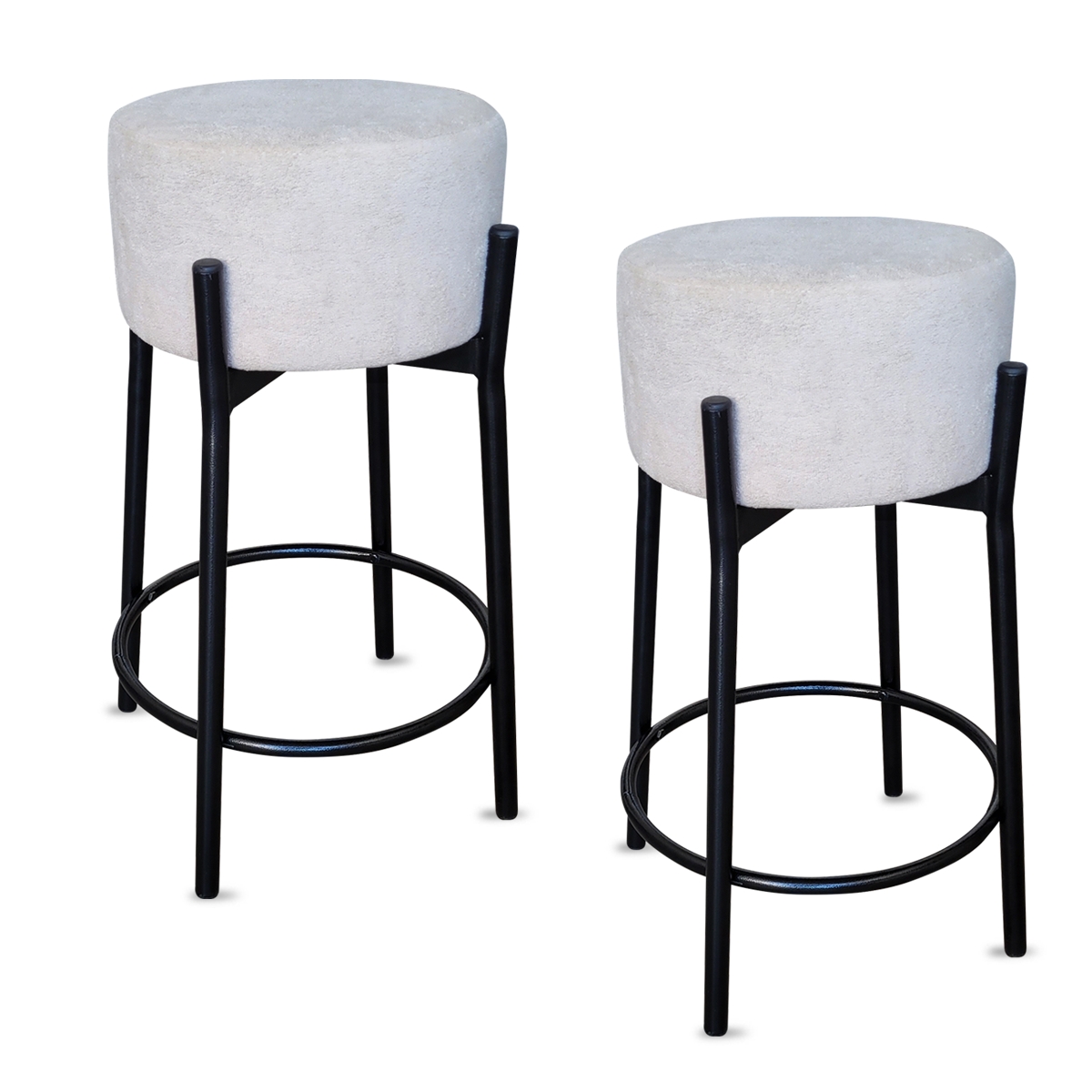 Kit 2 Banquetas para Cozinha Bar Balcão Bistrô Bancada Bouclê Média Gelo