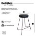 Kit 3 Banqueta Banco Aço Média Cozinha Bar Balcão 61cm Bege