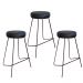 Kit 3 Banqueta Banco Aço Média Cozinha Bar Balcão 61cm Preta