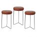 Kit 3 Banqueta Banco Aço Média Cozinha Bar Balcão 62cm Altura