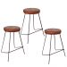 Kit 3 Banqueta Banco Aço Média Cozinha Bar Balcão 63cm Whisk
