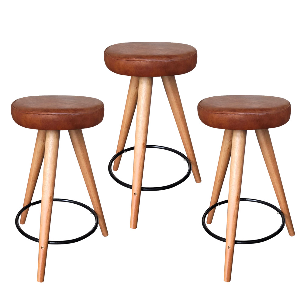 Kit 3 Banqueta Banco Pé Palito Média Cozinha Bar Balcão 60cm