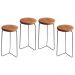 Kit 4 Banqueta Banco Aço Média Cozinha Bar Balcão 60cm Altura