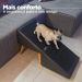 Rampa Escada Pet Móvel Puff Cachorro Gato Antiderrapante Preta