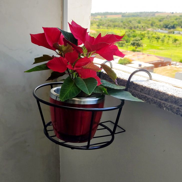 Suporte para Vasos De Plantas e Flores Suspenso de Ferro