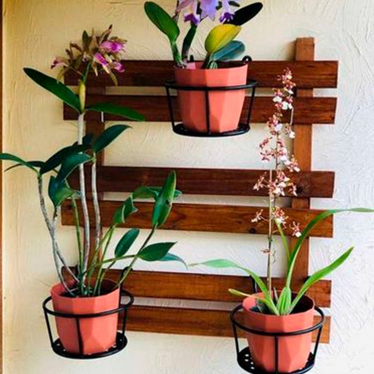 Suporte para Vasos De Plantas e Flores Suspenso de Ferro