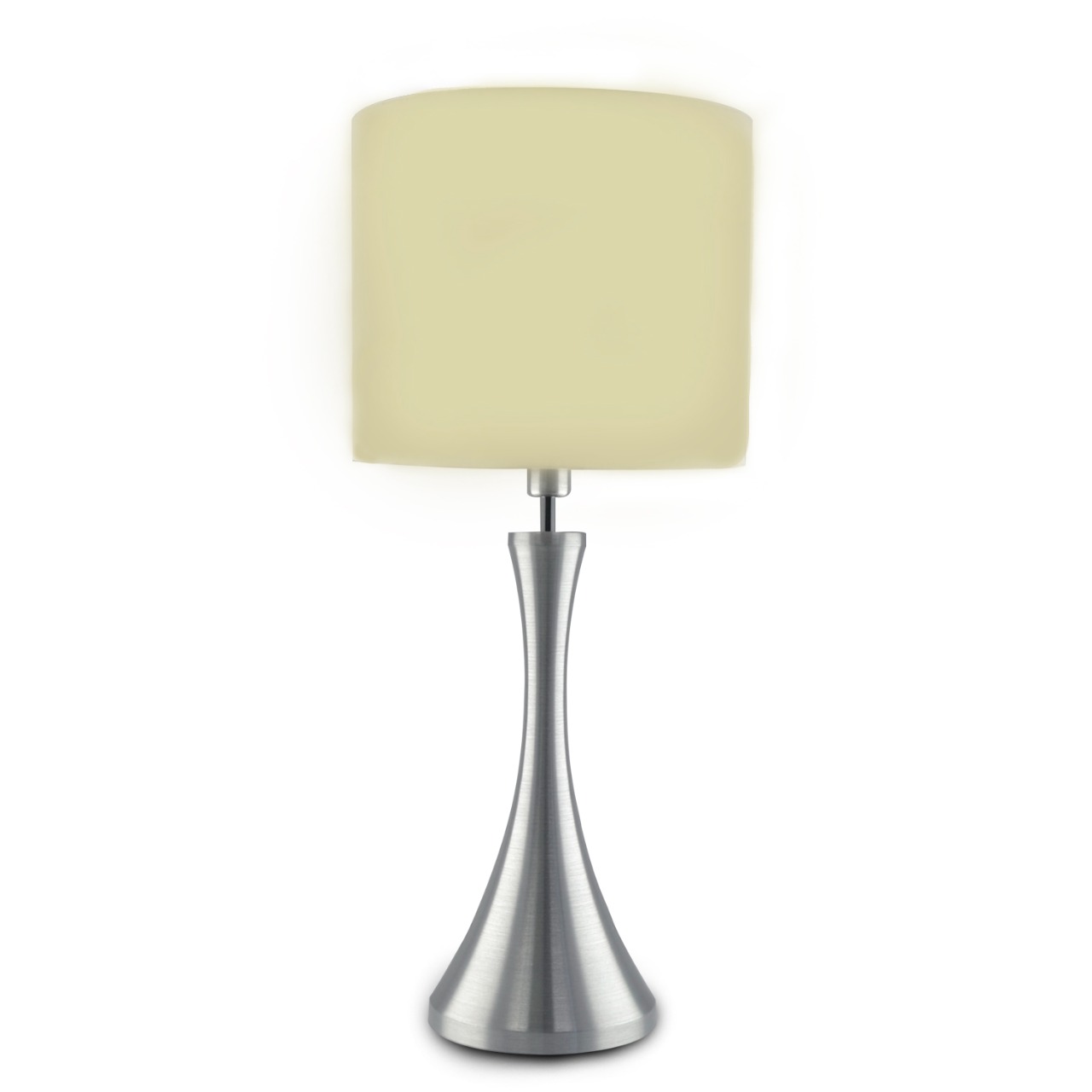 Abajur de Mesa 158 Escovada Cúpula Cru 1 Lâmp. Bivolt
