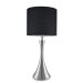 Abajur de Mesa 158 Escovada Cúpula Preta 1 Lâmp. Bivolt