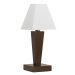Abajur de Mesa 29 Wengue C/ Cúpula 1 Lâmp. Bivolt