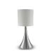 Abajur de Mesa 358 Escovada Cúpula Branca 1 Lâmp. Bivolt