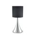 Abajur de Mesa 358 Escovada Cúpula Preta 1 Lâmp. Bivolt