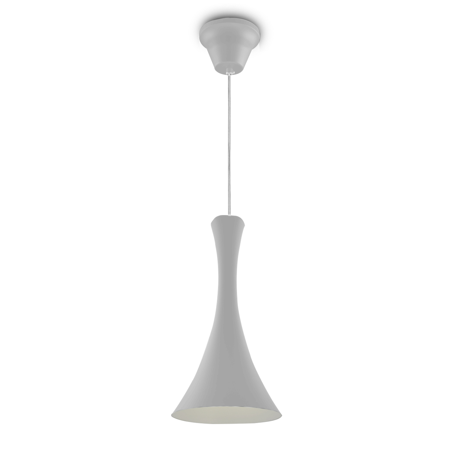 Lustre Pendente 258 1 Lâmpada Soquete E27 Branca