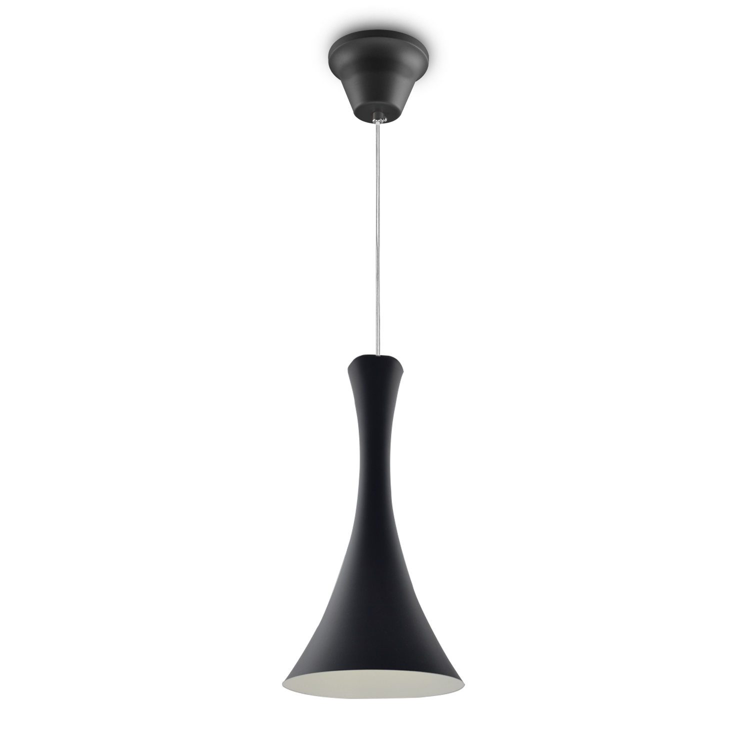 Lustre Pendente 258 1 Lâmpada Soquete E27 Preta