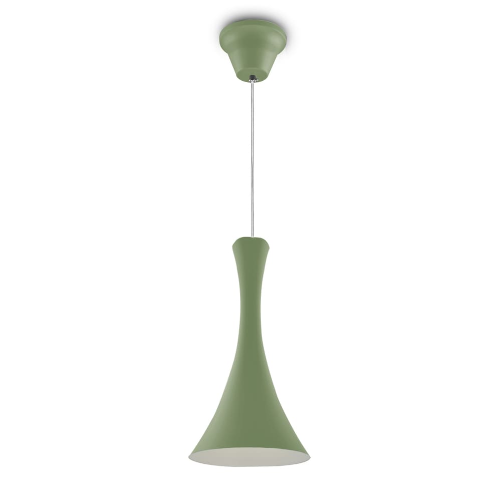 Lustre Pendente 258 1 Lâmpada Soquete E27 Verde