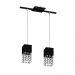 Lustre Pendente 3292 2 Lâmpadas Soquete E27 Preta