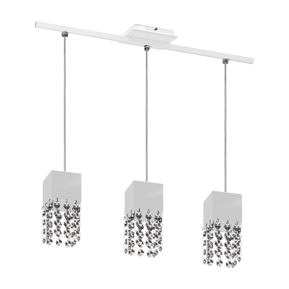 Lustre Pendente 3293 3 Lâmpadas Soquete E27 Branca