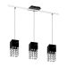 Lustre Pendente 3293 3 Lâmpadas Soquete E27 Preta