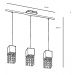 Lustre Pendente 3293 3 Lâmpadas Soquete E27 Preta