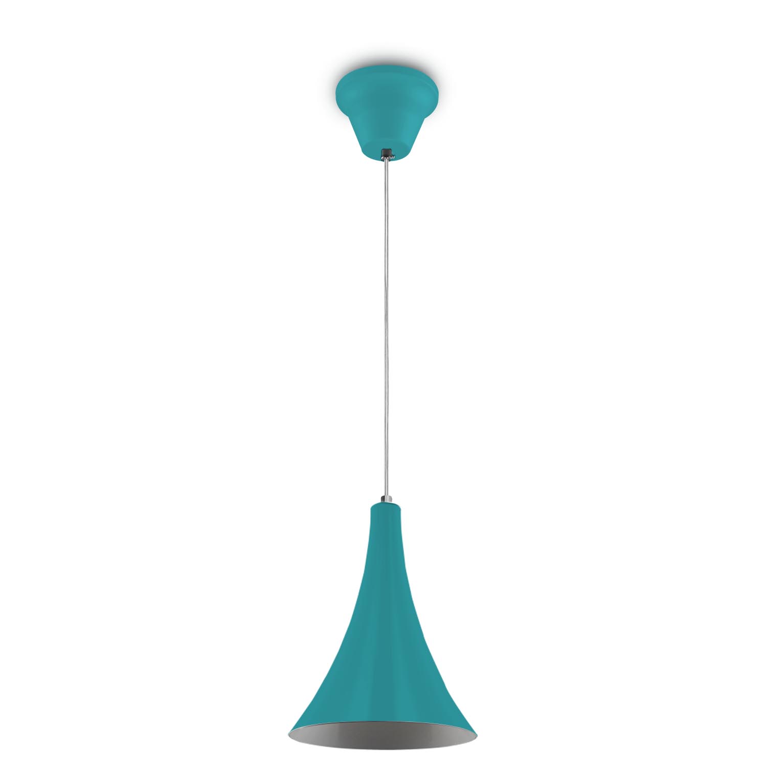 Lustre Pendente 458 1 Lâmpada Soquete E27 C/ Azul