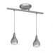 Lustre Pendente 5522 2 Lâmpadas Soquete E27 Prata