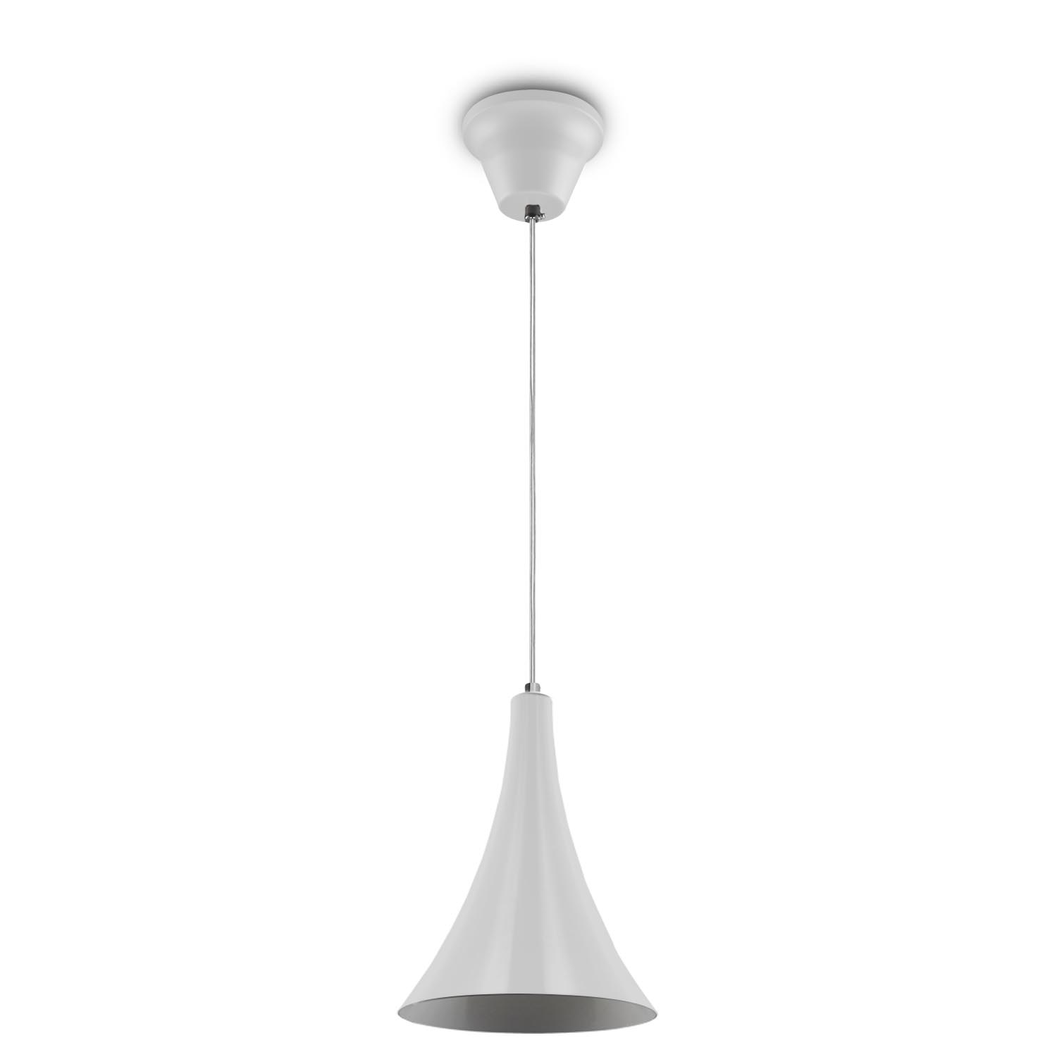 Lustre Pendente 868 1 Lâmpada Soquete E27 Branca
