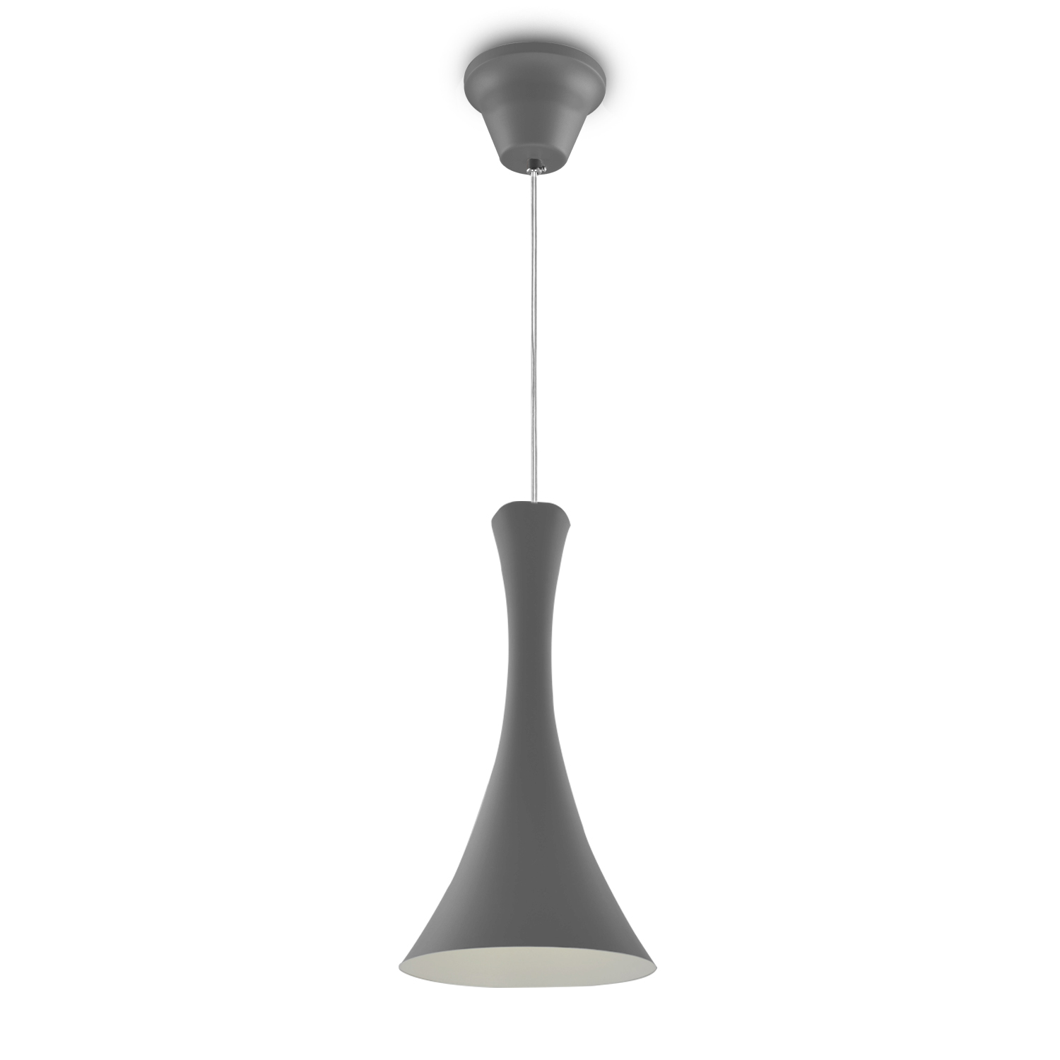 Lustre Pendente 868 Para 1 Lâmpada Soquete E27 Cor Prata